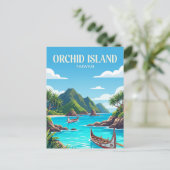 Carte Postale Île de l'Orchidée Taïwan (Debout devant)