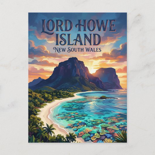 Carte Postale Île de Lord Howe Australie (Devant)