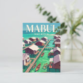 Carte Postale Île de Mabul Malaisie (Debout devant)