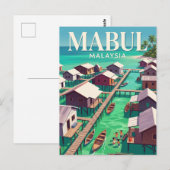 Carte Postale Île de Mabul Malaisie (Devant / Derrière)