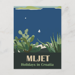 Carte Postale Île de Mljet, Croatie