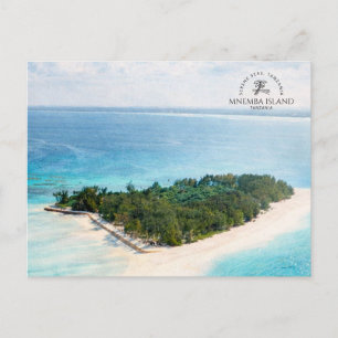 Carte Postale Île de Mnemba, Tanzanie   Aquarelle Côtière