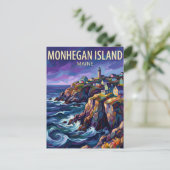 Carte Postale Île de Monhegan États-Unis (Debout devant)