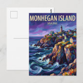 Carte Postale Île de Monhegan États-Unis (Devant / Derrière)