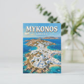 Carte Postale Île de Mykonos Grèce (Debout devant)