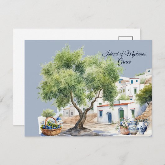 Carte Postale Île de Mykonos, Grèce (Devant / Derrière)