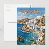 Carte Postale Île de Naxos Grèce (Devant / Derrière)
