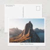 Carte Postale Île de Norvège Senja (Devant / Derrière)