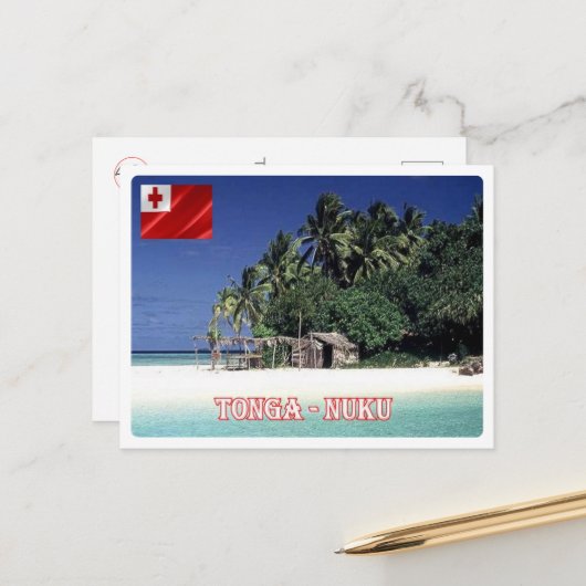Carte Postale Île de Nuku - Tonga - Panorama (Devant/Arrière en situation)
