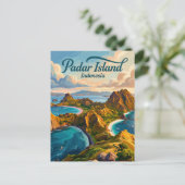Carte Postale Île de Padar Indonésie (Debout devant)