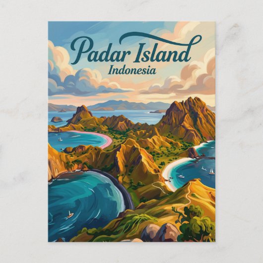 Carte Postale Île de Padar Indonésie (Devant)