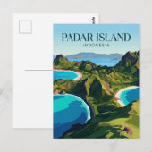 Carte Postale Île de Padar Indonésie (Devant / Derrière)