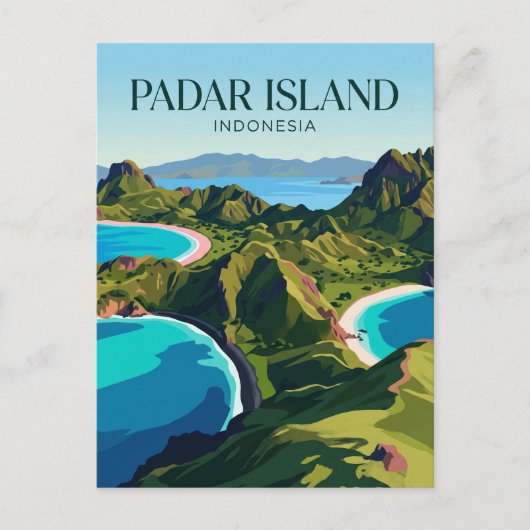 Carte Postale Île de Padar Indonésie (Devant)