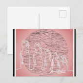 Carte Postale Île de Pâques Moai Statue Voyage rose (Devant / Derrière)