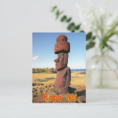 Carte Postale Île de Pâques (Rapa Nui) Chili (Debout devant)
