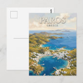 Carte Postale Île de Paros Grèce (Devant / Derrière)