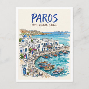 Carte Postale Île de Paros Grèce