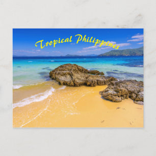 Carte Postale Île de plage sablonneuse tropicale Philippines