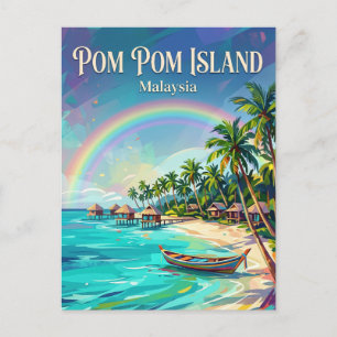 Carte Postale Île de Pom Pom Malaisie