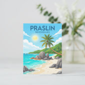 Carte Postale Île de Praslin, Anse Volbert, Praslin (Debout devant)