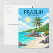 Carte Postale Île de Praslin, Anse Volbert, Praslin (Devant / Derrière)