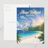 Carte Postale Île de Praslin, Anse Volbert, Praslin Seychelles (Devant / Derrière)
