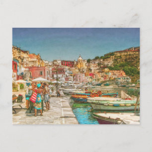 Carte Postale Île de Procida, Italie toile Imprimer