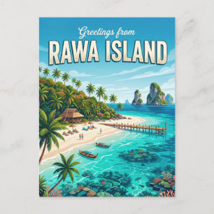 Carte Postale Île de Rawa Malaisie