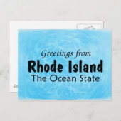 Carte Postale Île de Rhode (Devant / Derrière)