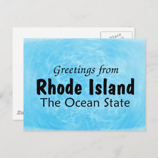 Carte Postale Île de Rhode (Devant / Derrière)
