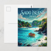 Carte Postale Île de Sado Japon (Devant / Derrière)