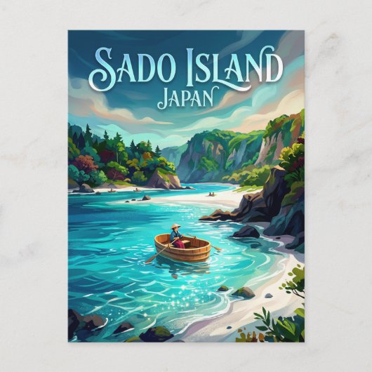 Carte Postale Île de Sado Japon (Devant)