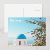 Carte Postale île de Santorin (Devant / Derrière)