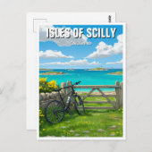 Carte Postale Île de Scilly Angleterre Cornwall Travel (Devant / Derrière)