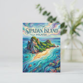 Carte Postale Île de Sipadan Malaisie (Debout devant)