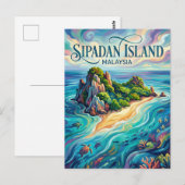 Carte Postale Île de Sipadan Malaisie (Devant / Derrière)