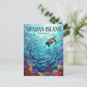 Carte Postale Île de Sipadan Malaisie (Debout devant)