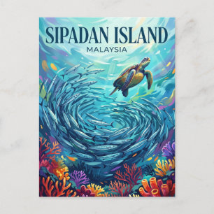 Carte Postale Île de Sipadan Malaisie