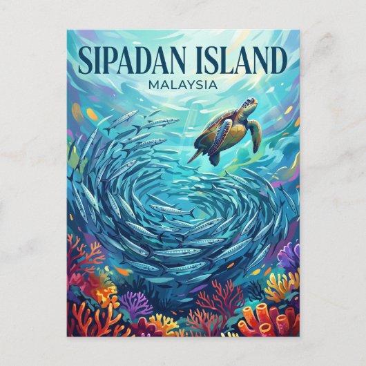 Carte Postale Île de Sipadan Malaisie (Devant)