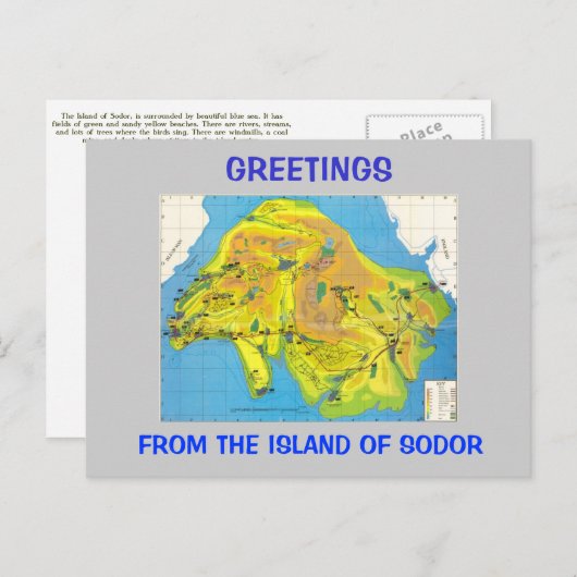 Carte Postale Île de Sodor (Devant / Derrière)