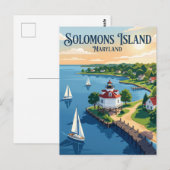 Carte Postale Île de Solomons Maryland (Devant / Derrière)