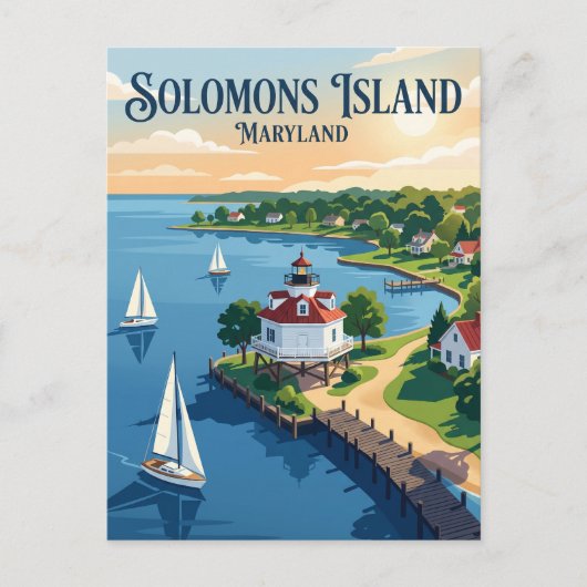 Carte Postale Île de Solomons Maryland (Devant)