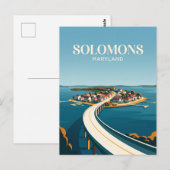 Carte Postale Île de Solomons Maryland (Devant / Derrière)