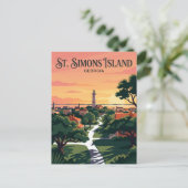 Carte Postale Île de St. Simons États-Unis (Debout devant)
