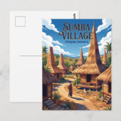 Carte Postale Île de Sumba Indonésie (Devant / Derrière)