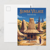 Carte Postale Île de Sumba Indonésie (Devant / Derrière)