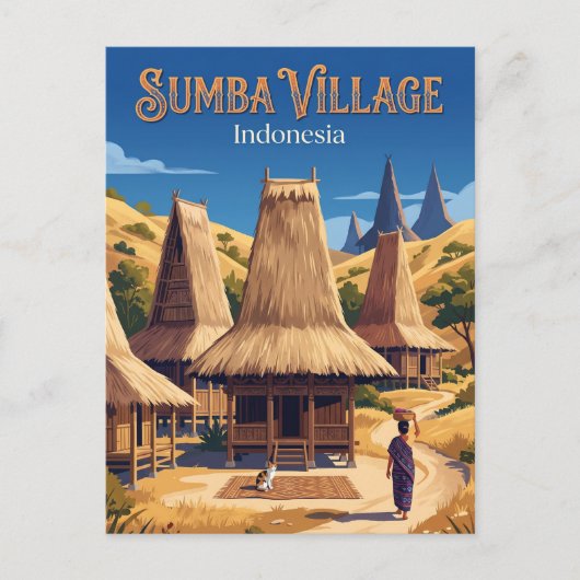 Carte Postale Île de Sumba Indonésie (Devant)