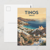 Carte Postale Île de Tinos Grèce (Devant / Derrière)