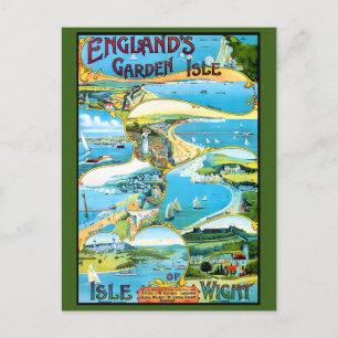 Carte Postale Île de Wight Pictorial Map