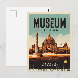Carte Postale Île des musées Berlin - le cœur historique de Berl